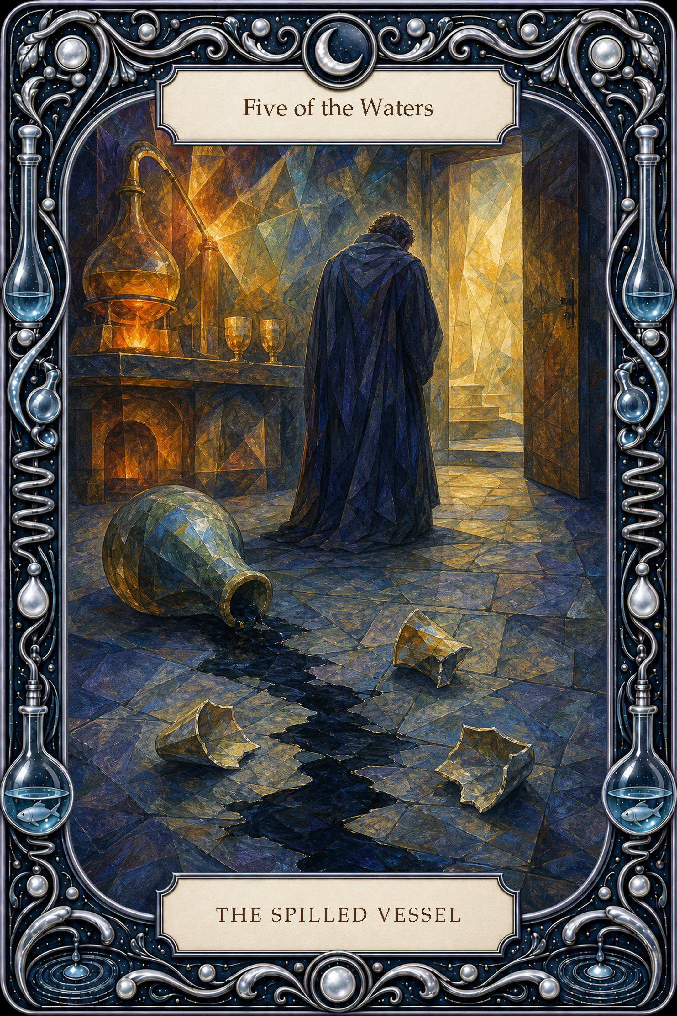 The Spilled Vessel tarot card