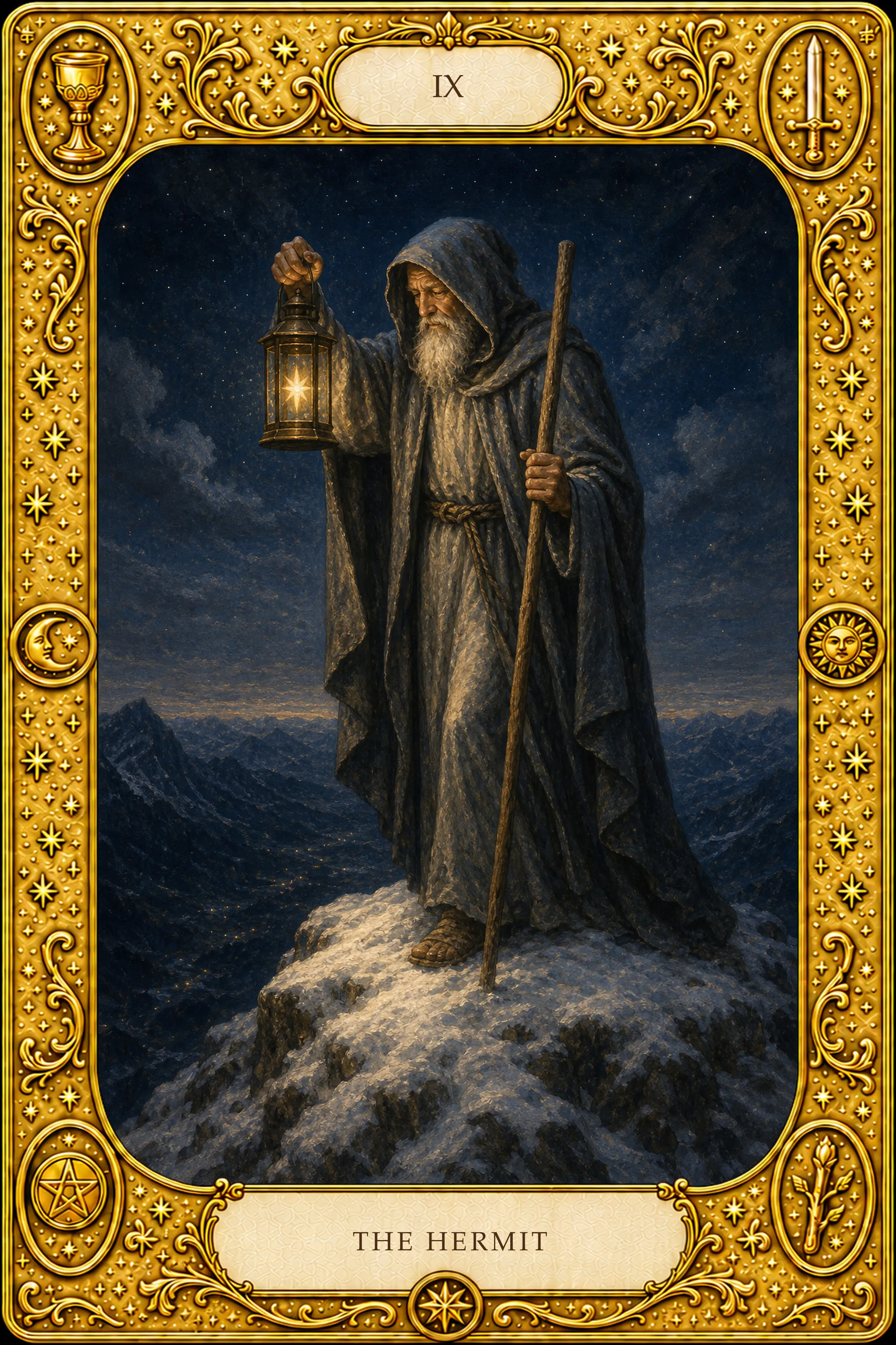 The Hermit tarot card