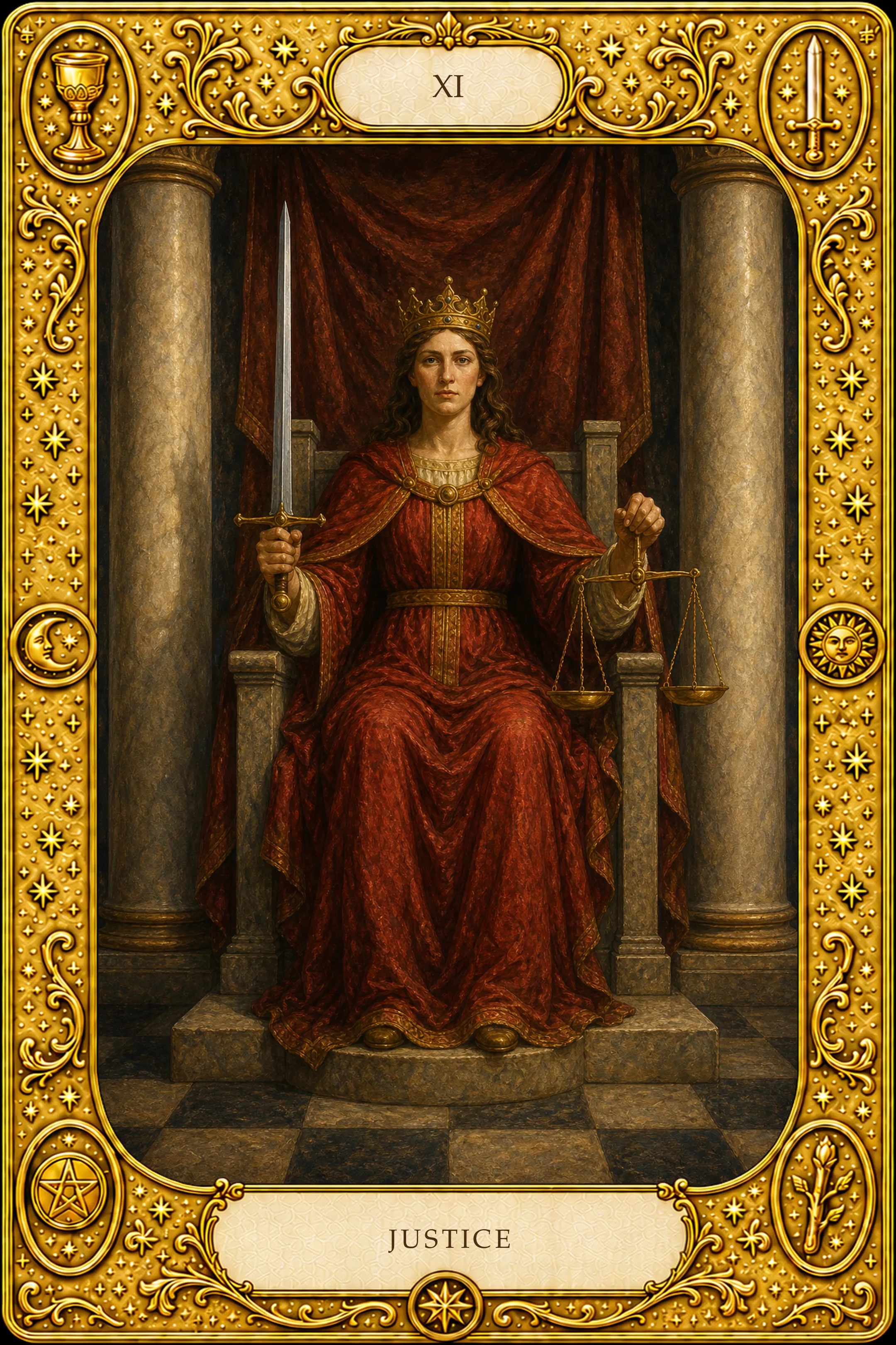 Justice tarot card