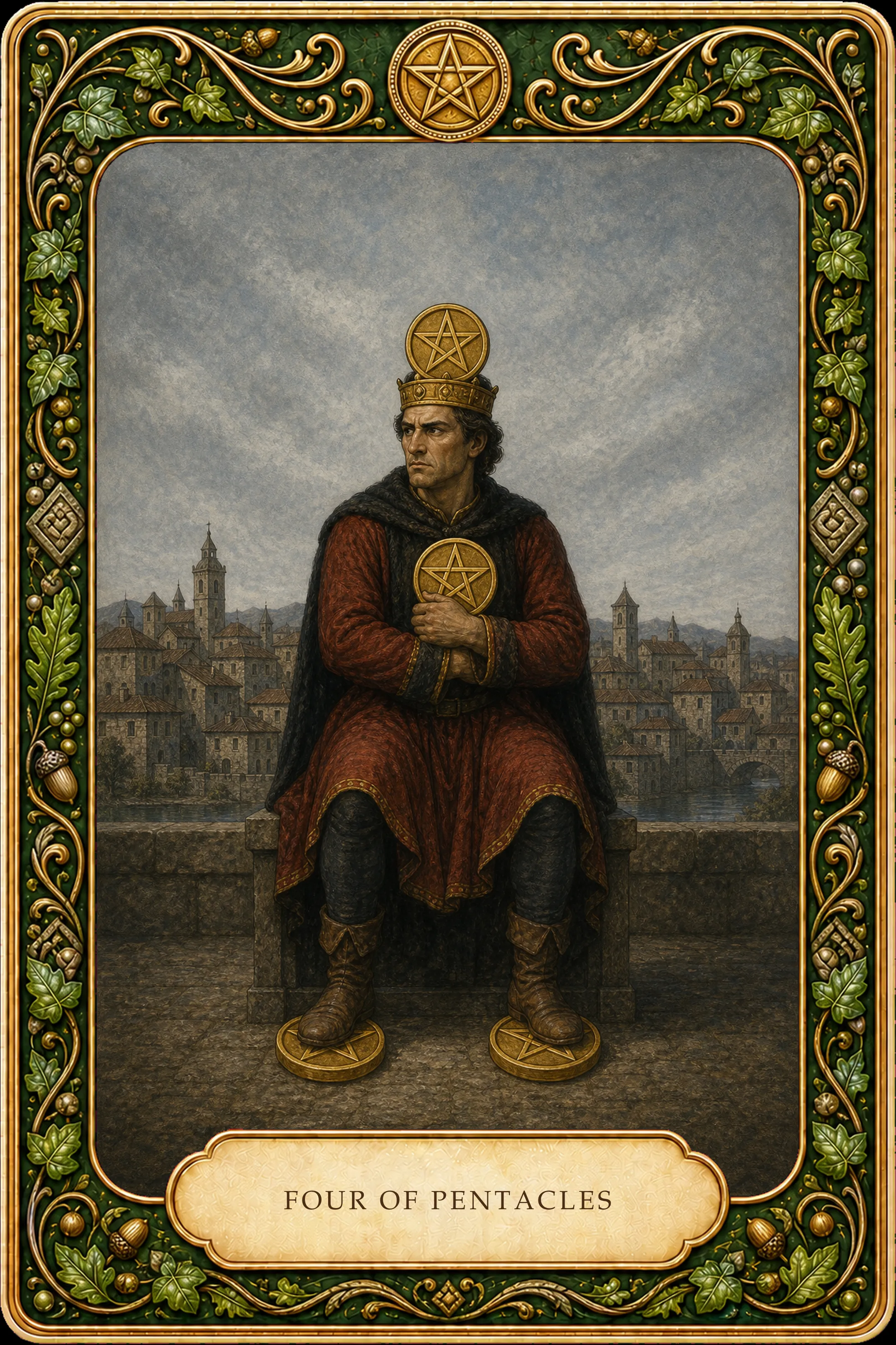 Four of Pentacles tarot card